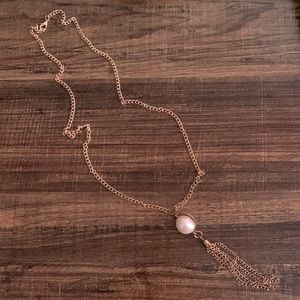 Gold Pearl Accent Necklace